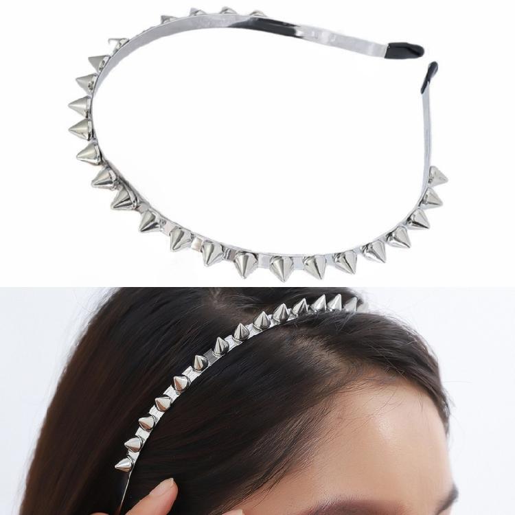 Unique Silver Studded Headbands Multifunctional Stylish Alloys Headpiece Fashionable Head Accessory