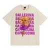 Funny Cute Coffee Ballerina Cappuccino T Shirt Fashion Kawaii Vintage Cartoon T-shirts Men Women Oversized Casual Cotton T-shirt