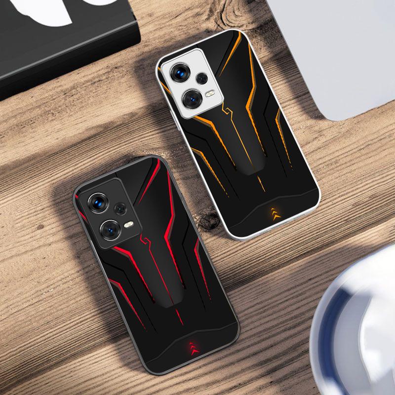 Cool Mech White For Xiaomi 14 Ultra 13 Lite Redmi Note 13 11 Pro 12 Plus Poco X6 3 Pro F4 6 GT Tempered Glass Phone Case