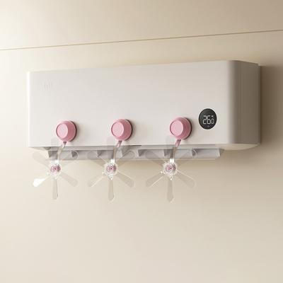 3Pcs Air Conditioner Wind Deflector Fan Adjustable Direction Suction Cup Mount AC Unit Wind Guide Fan