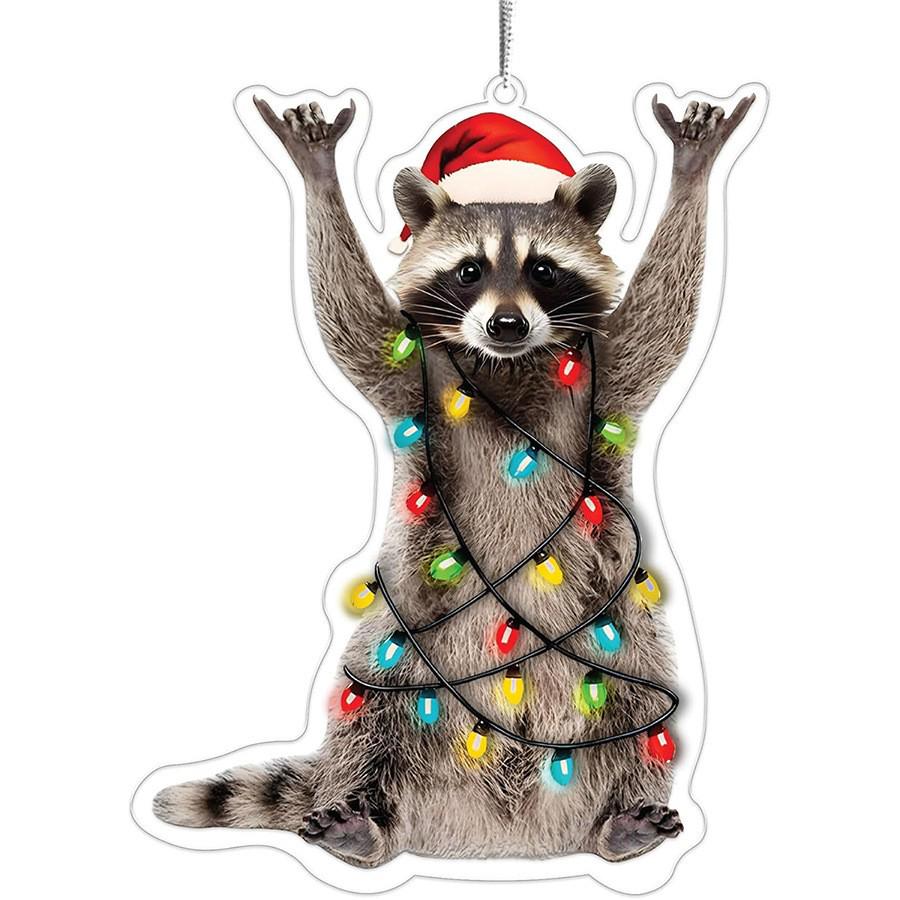 Acrylic Cat & Sloth Flat Christmas Tree Ornament Decorations