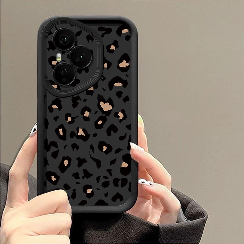 Leopard Print Pattern Phone Case For Honor 400 200 Pro Magic7 Lite X8c X9c Smart X6a X6b X6c Shockproof Soft TPU Silicone Cover
