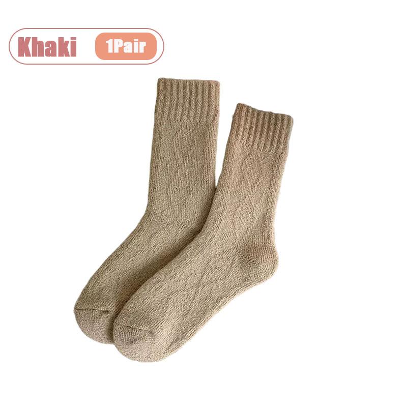 1-10Pairs Winter Plush Socks Women Thick Mid Calf Heating Thermal Long Socks Fall Cold Weather Maternity Postpartum Warm Sock