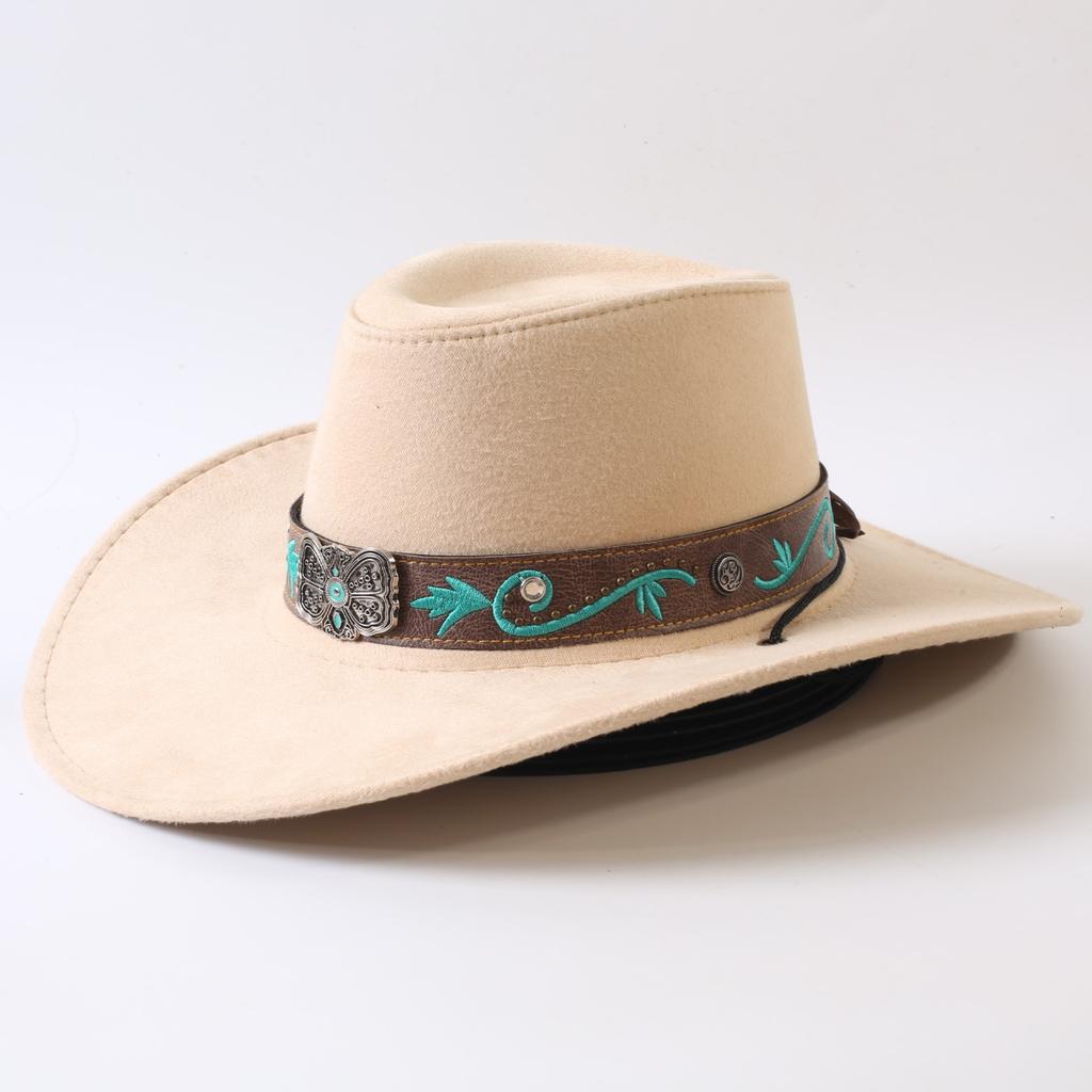 Popular European and American Classic Big-brimmed Western Cowboy Hat Men's and Women's Outdoor Fashion Anti-sun Cowboy Hat Jazz Hat