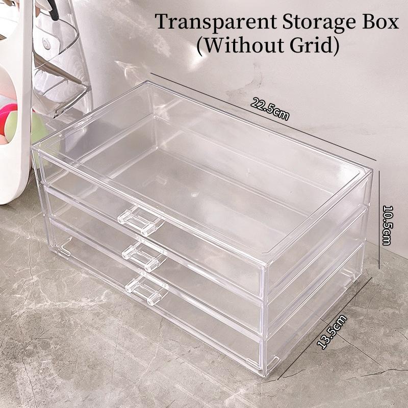 Jewelry Box Organizer Jewelry Cases for Women Girls Plastic Storgae Container with Grids for Earring, Ring, Necklace, Bracelets