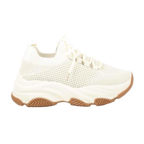 Where's That From Womens/Ladies Mesh Lace Up Knitted Trainers