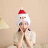 Plush Snowman Headgear Christmas Hat for Adults Warm Winter Festives Accessory Comfortable Santa Costume Headgear