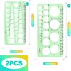 2-PCS Circle Template Set for Drawing & Drafting – Geometric Stencils & Rulers for Office, School, Architecture & Design