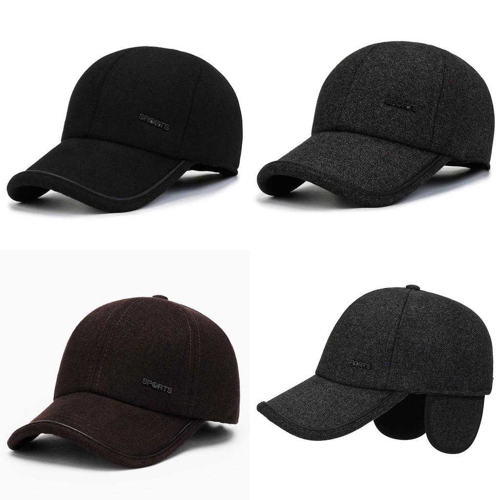 Letters Middle Sports Aged Elderly Hats Autumn Winter Ear Protection Thick Warm