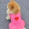 Pet Puppy Clothes Patch Embroidery Love Mom Skirt Love Dad Vest