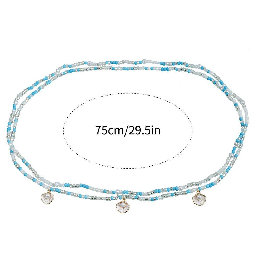 DIY Bohemian Seed Beaded Waist Chain Pearl Shell Waist Belt For Female Women Lady Girl