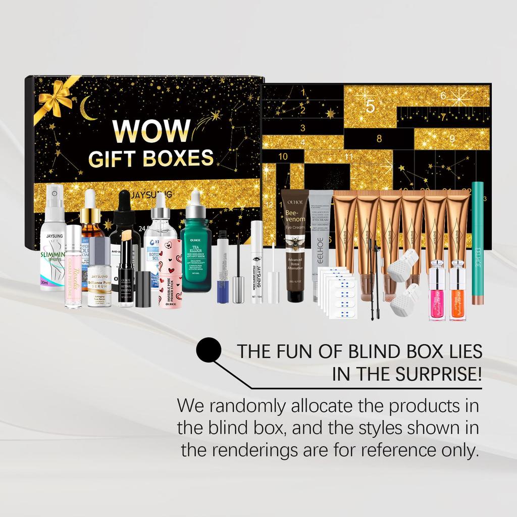 Jaysuing Surprise Girls' Makeup and Skincare Set, Moisturizing and Hydrating, Suitable for Face, 24 Compartments