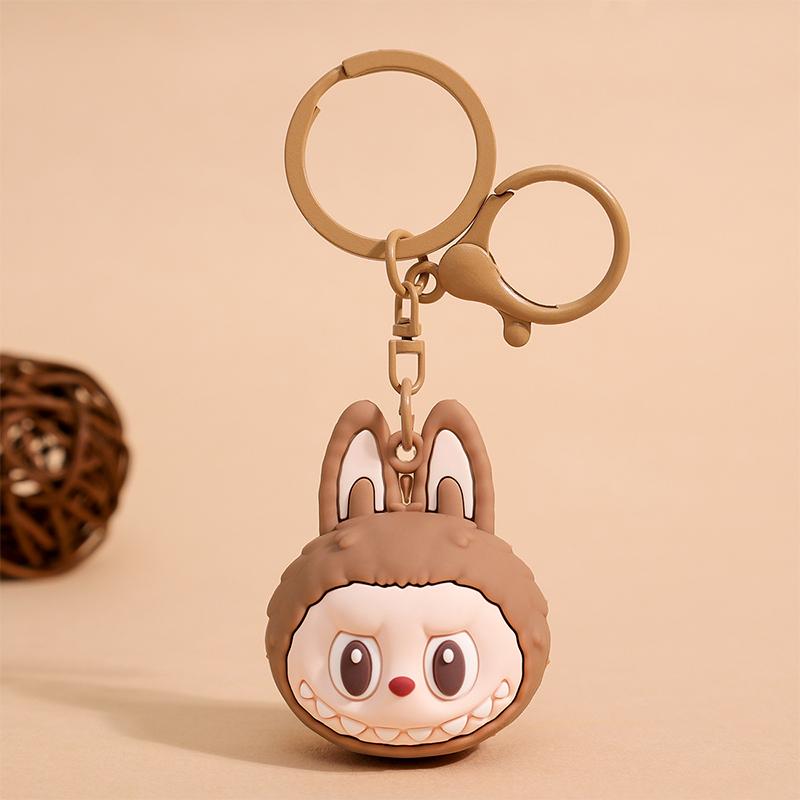 

Милый брелок Лабубу Мультяшный Подвеска Монстры Кольцо для ключей автомобиля Декор для рюкзака коричневый