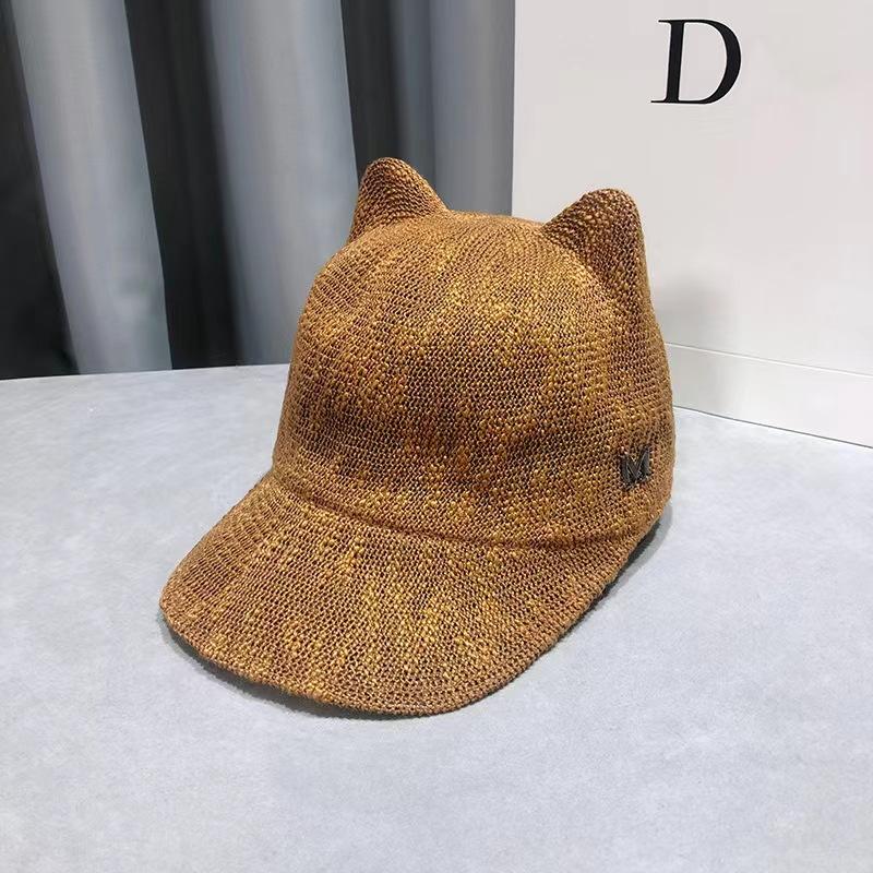 

Универсальная кепка для прогулок, стандартная кепка размера M, повседневная кепка, милый детский день, кошачьи ушки, кепка для верховой езды M（56-58cm）