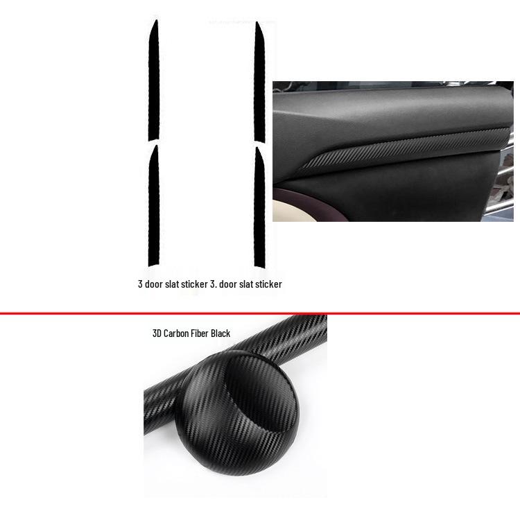 15-20 Highlander Carbon Fiber Center Console Gear Stickers - Molded, Color-Changing Decorative Film