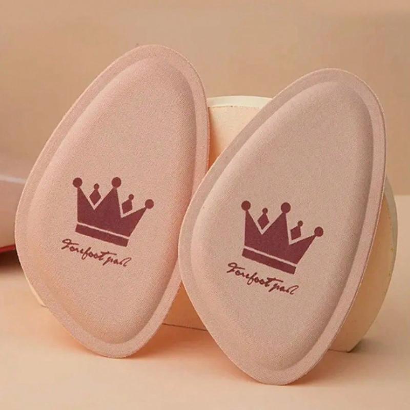1pair Women's Half Size Shoe Inserts, Anti-Slip Breathable Sweat-Absorbing Foot Pads
