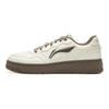 Li Ning Tianji Soft Slip Resistant Cushioning Abrasion Resistant Low top Skateboard Shoes Men's Ecru AGCU317-1