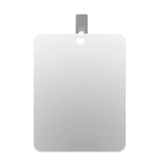 Espejo colgante para baño con gancho adhesivo, antivaho, rectángulo transparente, irrompible, portátil, para viajes, maquillaje para mujeres, hombres, afeitado, espejo de tocador de mano