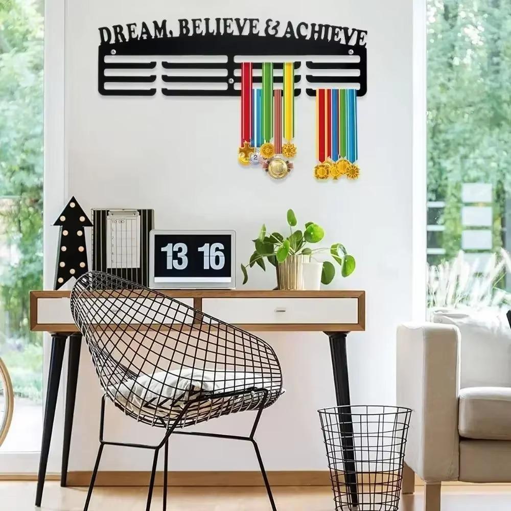 Home & Sports Display Combo:Key Holder & Bathroom Accessories,Wall Coat Racks for | Football & Marathon Medal Holders for Runner