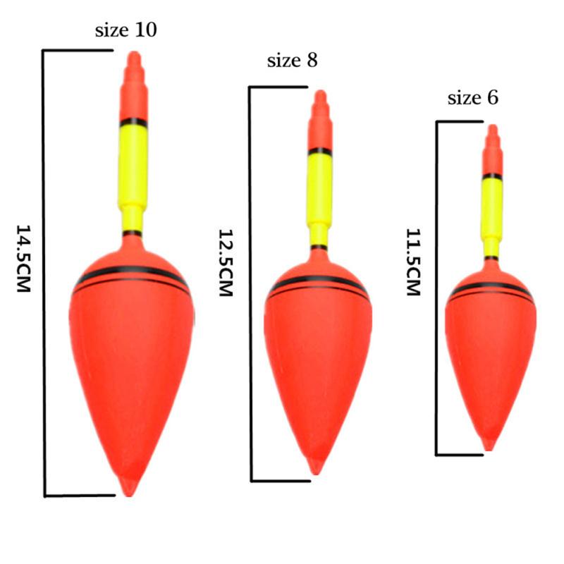 

3 Pcs/set Plastic 6#/8#/10# Sea Fishing Big Belly Float Rock Fishing Float Sea Rod Float