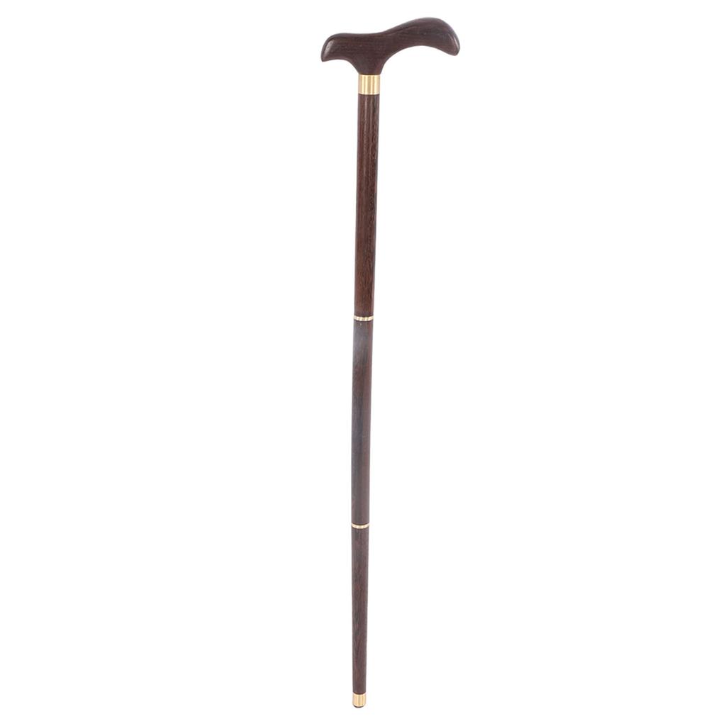 Detachable Wenge Walking Stick Elderly Elegant Ergonomic Walking Cane for Rehabilitation Stroll