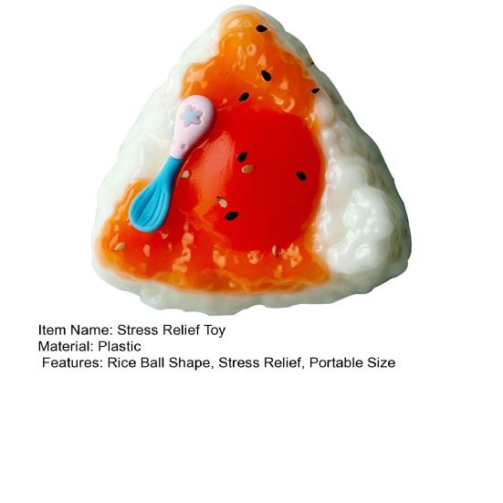 Yousheng Triangular Rice Ball Squeeze Toy, Anxiety Relief Egg Yolk Rice Ball Toy, Home Office Workers Hand Relaxation Sensory