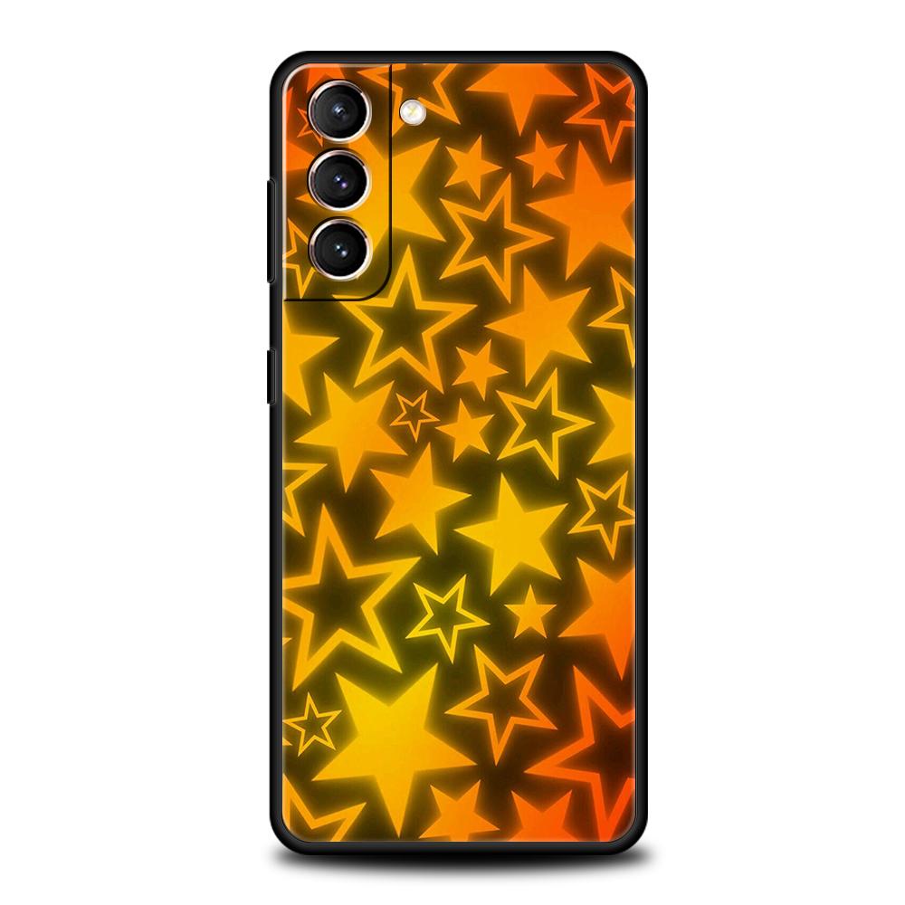 

Phone Case for Samsung Galaxy S25 Edge S24 S23 S22 S20 S21 FE Ultra S10 S10E Plus Soft TPU Yellow Star Cute Word Blue Creative Samsung S24Ultra