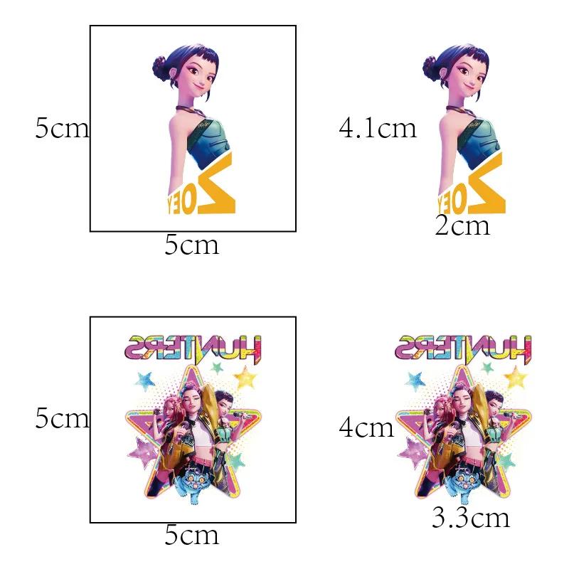 20/40pcs Waterproof Demon Hunter Cartoon Anime Temporary Tattoos Body Art Stickers Toys for Kids K-pop Fans Funny Party Gifts
