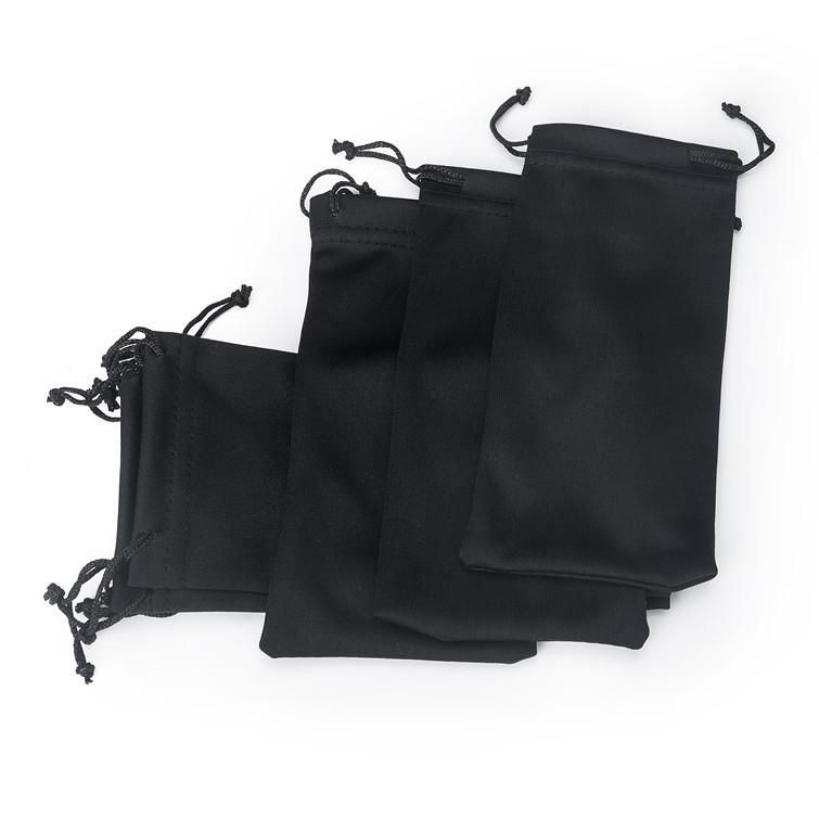 Black Knitted Eyeglass and Sunglasses Pouch with Cleaning Cloth