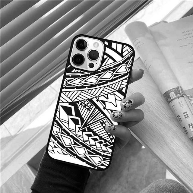 Maori Polynesian Samoan Tribal Phone Case Back Cover for iPhone 17 Air 16 15 14 13 11 12 Pro Max Plus Shell Coque