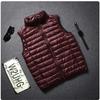 Sleeveless Down Jacket For Men Pure Warm Pocket Vest Coat High Quality Lightweight Down Duck Vest Coats Male