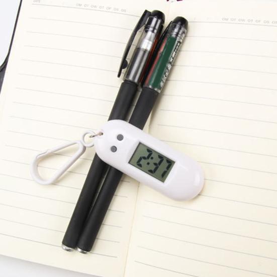 Electronic Clock Silent Display Portable Student LCD Digital Exam Study Desktop Clock Keychain