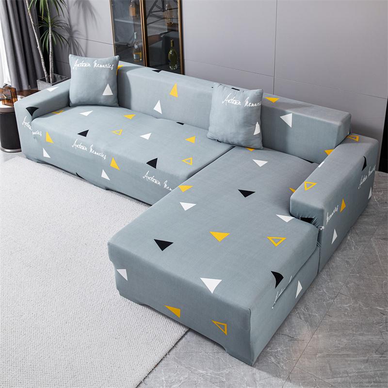 Geometric Sofa Covers For Living Roomastic Corner Couch Cover Sectional Corner L Shaped Chaise Longue Slipcover Funda De Sofá