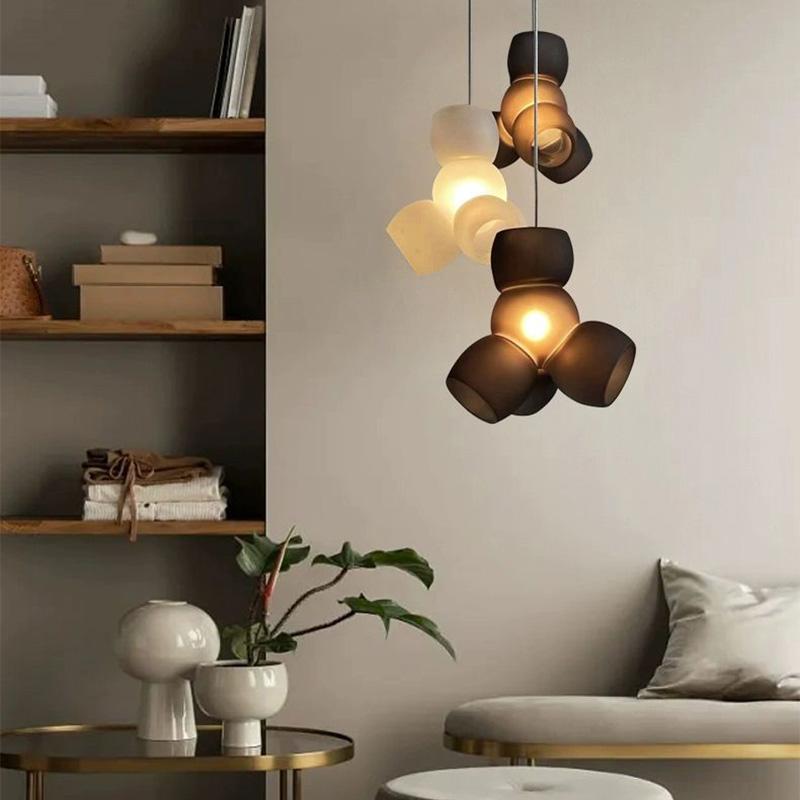 Designer new Nordic postmodern chandelier restaurant bar hotel banquet lobby black and white combined project lights
