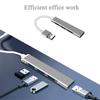 Universal Hub For Computers & Car 4-Port Usb30 Ultra-Mini Aluminum Alloy Gray