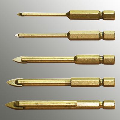 5-teiliges Wolframstahlkarbid-Glasbohrer-Set, beschichtetes Elektrowerkzeug-Bohrerzubehör