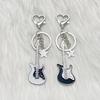 Guitar Keychain Musical Instrument Keyring Creative Star Charm Fashion Y2k Gift