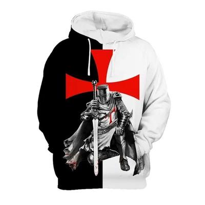 Knights Templar 3D Print Hoodie Ανδρικά Γυναικεία Μόδα Casual Hoodies Πουλόβερ με κουκούλα μεγάλου μεγέθους Φούτερ με κουκούλα Παιδικά μπλουζάκια Ρούχα