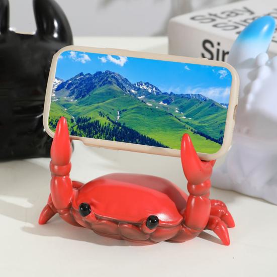 Suporte para Celular Design Garra de Caranguejo 3D Suporte para Celular Decorativo de Mesa Suporte Estável para Visualização Horizontal e Vertical