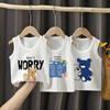 Children's Sleeveless Cotton Base Layer T-Shirt - Stylish White Vest for Boys and Girls