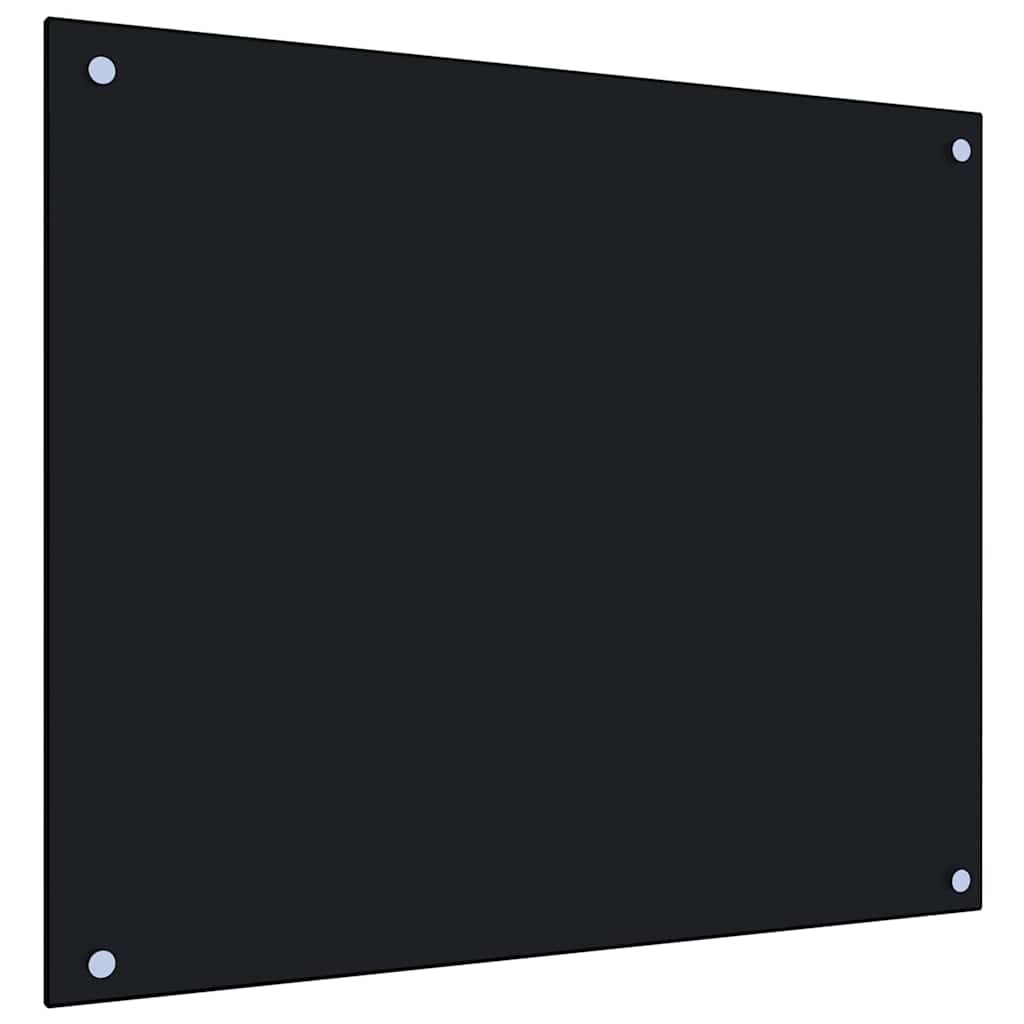 Vidaxl Panel Ochronny Do Kuchni, Czarny, 70X60 Cm, Szkło Hartowane