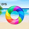 Anti-leak Kids Swimming Ring Smooth Fun Inflatable Rainbow Swimming Ring