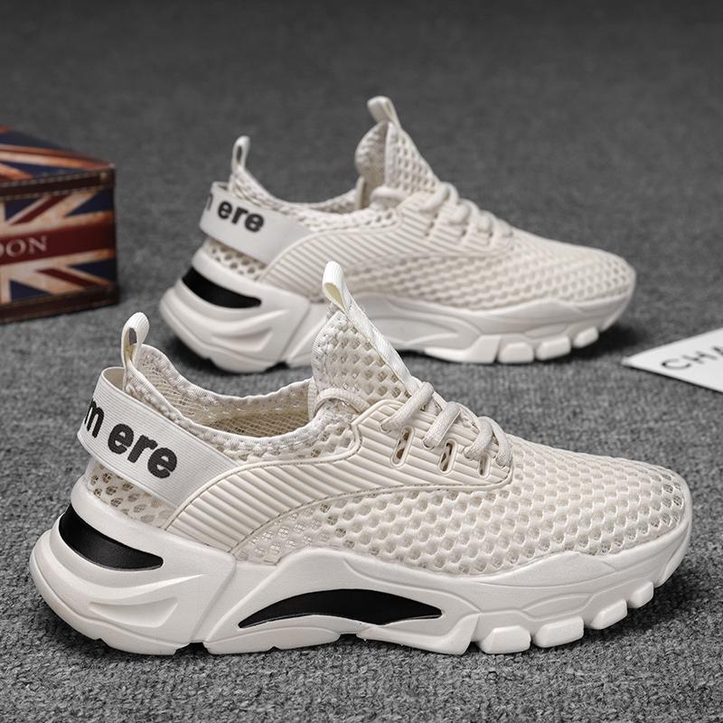 Tennisskor Herr Sommartrend Sneakers Tjock Sula Andningsbara Mångsidiga Höjdökande Casual Ihåliga Herr Löparskor