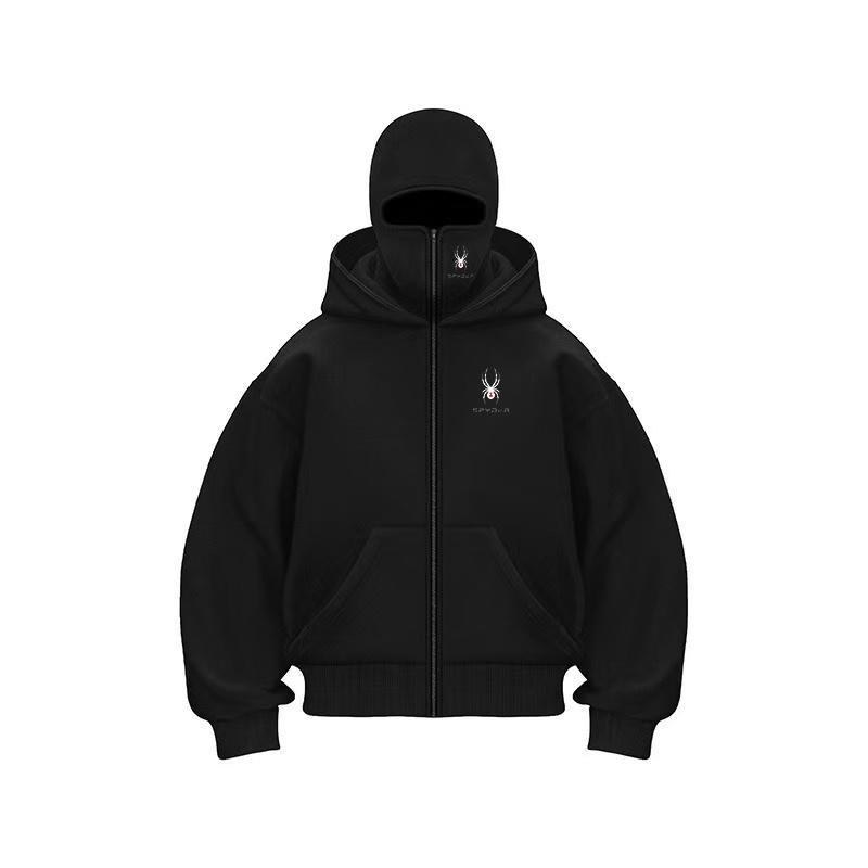 

Осенне-зимняя мужская и женская спортивная одежда с капюшоном, повседневный кардиган на молнии, свободный ретро-стиль Y2k Harajuku Streetwear M