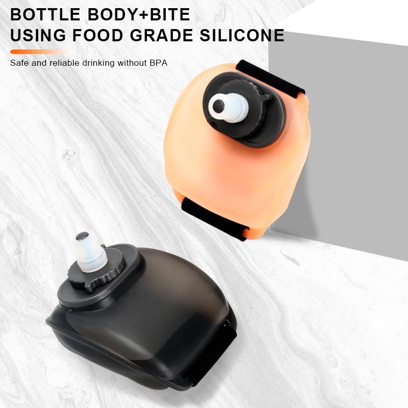 Cycling Wrist Water Bottle Silicone Portable Marathon Hydration Pack Hiking Bike Water Bottle Outdoor Sports Running Camping