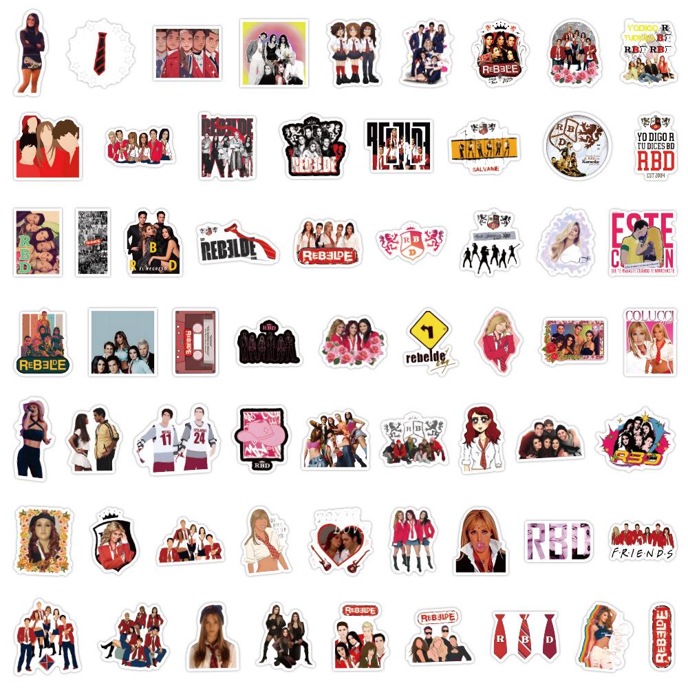 60/110 Sheets Singer RBD Graffiti Stickers for Notebooks, Luggage & Phones - DIY Star Design