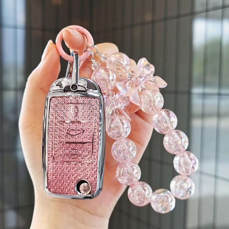 Suitable For Changan Lumin Keycase Keycover Key Shell Keychain Sweet And Clear Sweet Square Key Creative Case Buckle