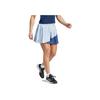 Adidas Clubhouse Color Block Pleated Tennis Skirt With Inner Shorts Women Blue II8051