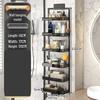 Nordic No-Drill Adjustable 6-Tier Wall-Mounted Bathroom Shelf