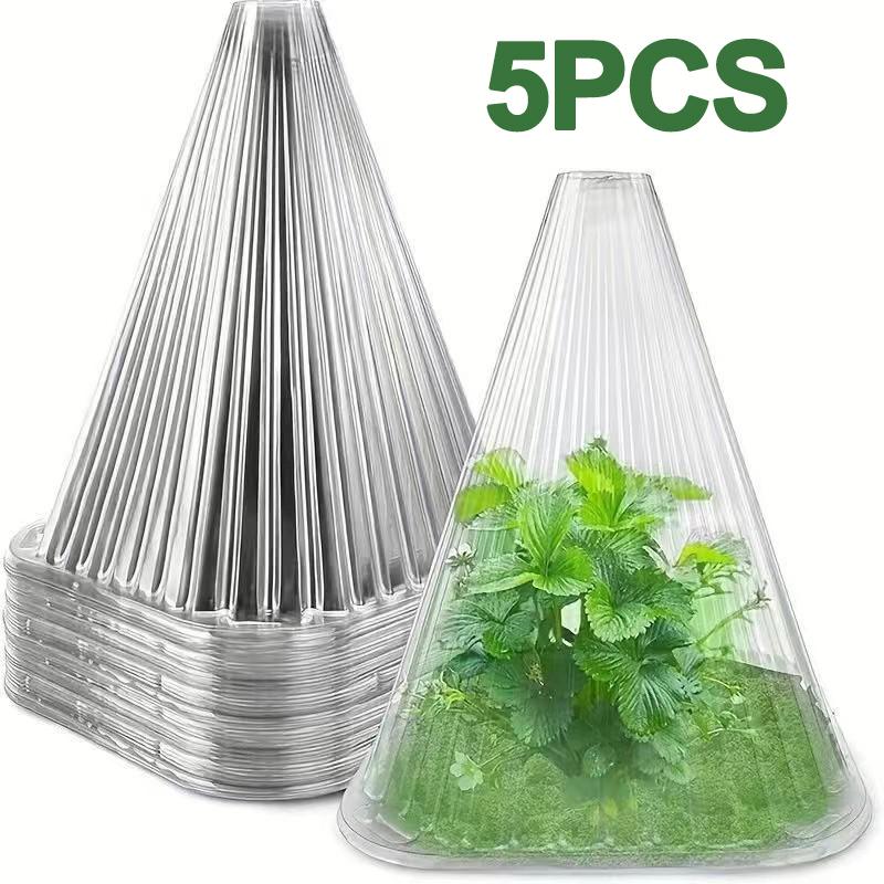 Conical Plant Seedling Protective Plastic Plant Cone Cover Reusable Nursery Seedling Planting Tent Anti-Bird Pest Snail Prevents